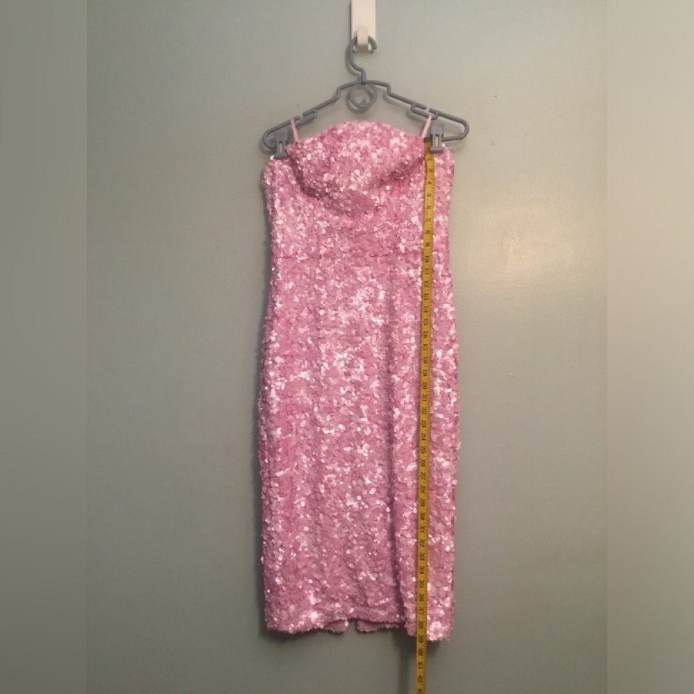 Dress the Population Pink Sequin Top with Label Detail - Picture 14 of 16